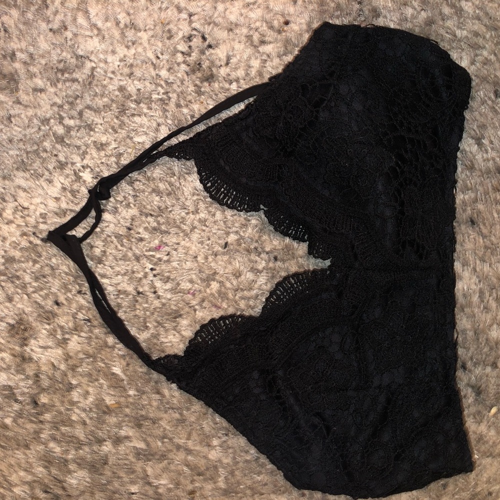 Black lace bralette